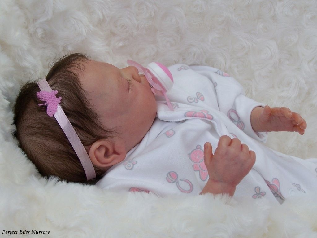 TINY PREEMIE REBORN DOLL BABY GIRL SCULPT POPPY BY SIMON LAURENS